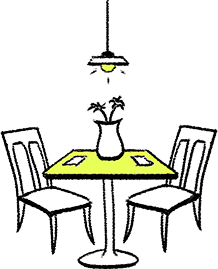 Dining table illustration